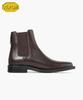 Firenze Atelier [Vibram] Minimal Square Toe Standard Rubber Sole Chelsea Boots 9410 [Brown Fg]