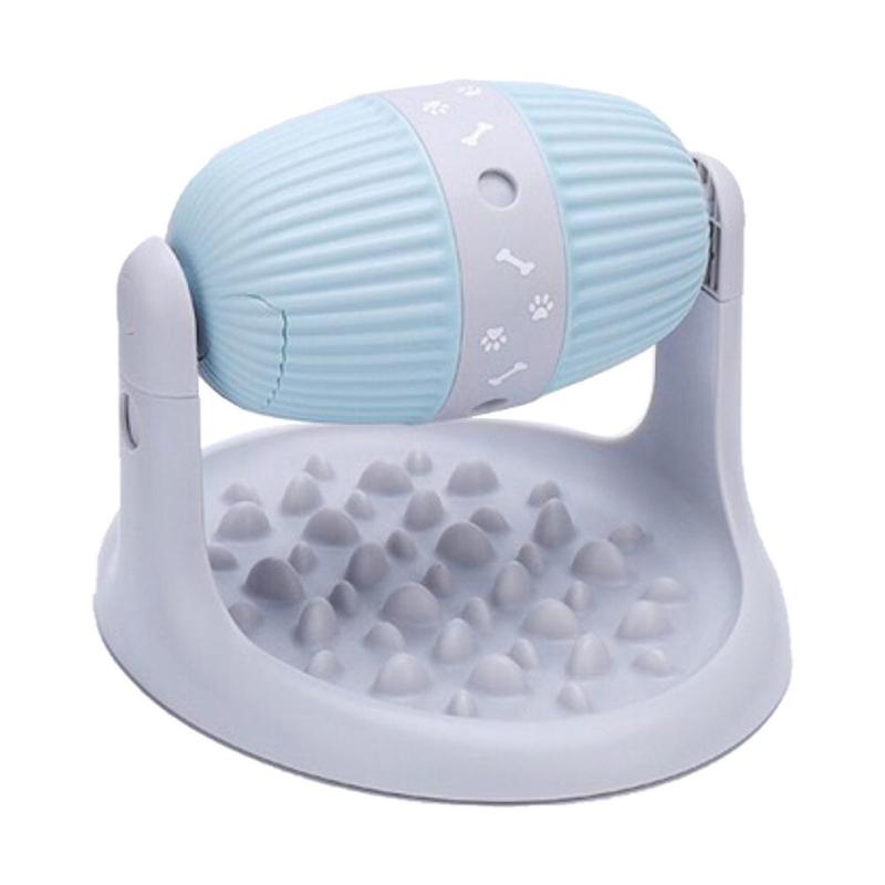 

Медленная кормушка для домашних животных, игрушки для собак, кошек, интерактивная тренировка, диспенсер для диетической еды синий