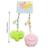 Beads Flower Letter Plush Keyring Cartoon Design Plush Flower Bag Pendant  Children