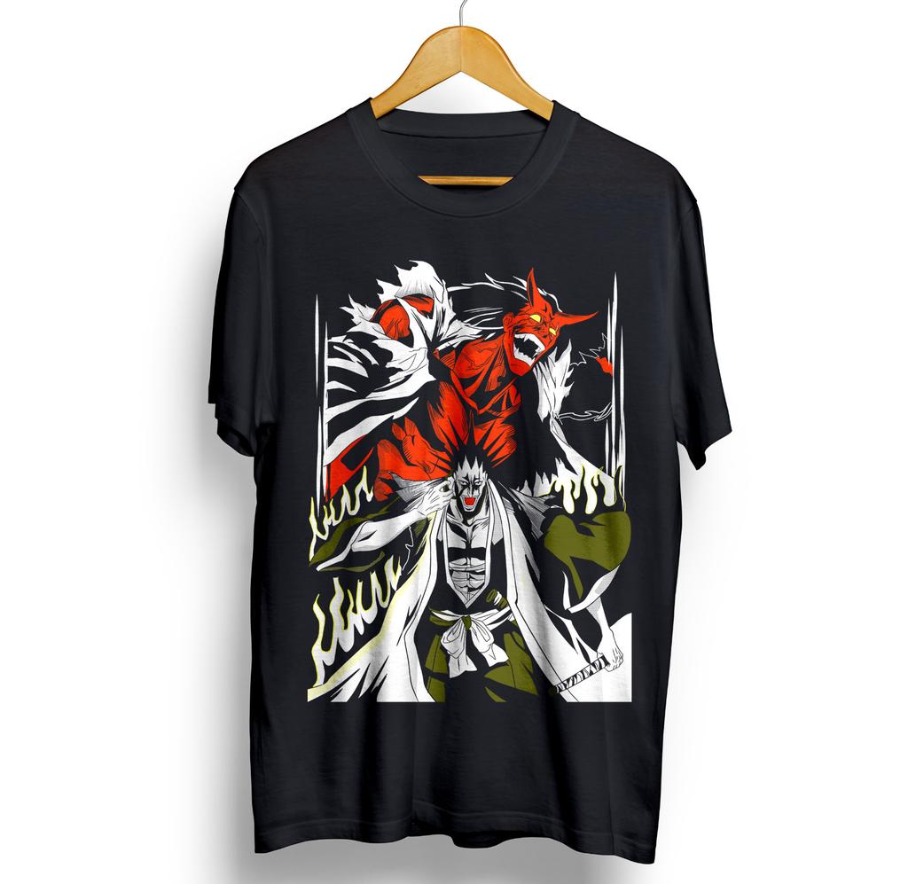 Zaraki Kenpachi TShirt Bleach Shirt Black Anime Unisexga Graphic Tee All Size