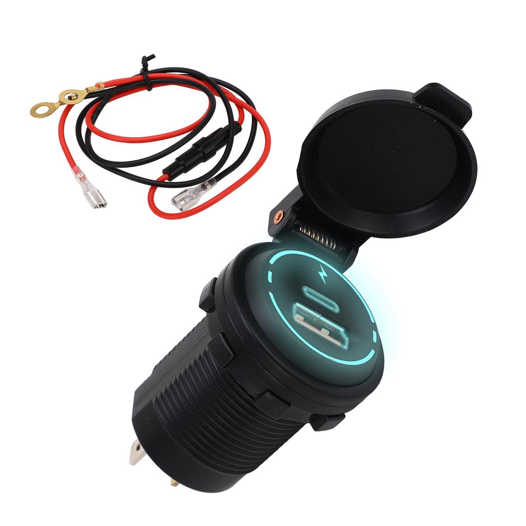 12V USB-Ladegerät PD Typ QC 3.0 IP66 Wasserdicht Schnellladung Intelligente Identifizierung für