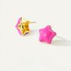 Versatile light luxury enamel earrings pentagram niche high-end star female stud earrings