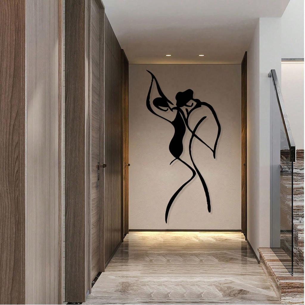Wandkunst Tanzendes Paar Metallskulptur Innendekoration