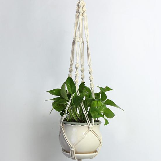 Ručně vyráběné Macrame Závěs na květináče Síťový košík na lano Domácí zahrada Výzdoba dvora