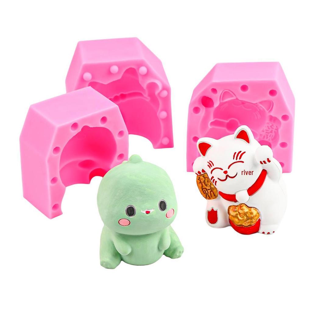 New Year Lucky Cat Money Box Ornament & Cake Decoration Mold