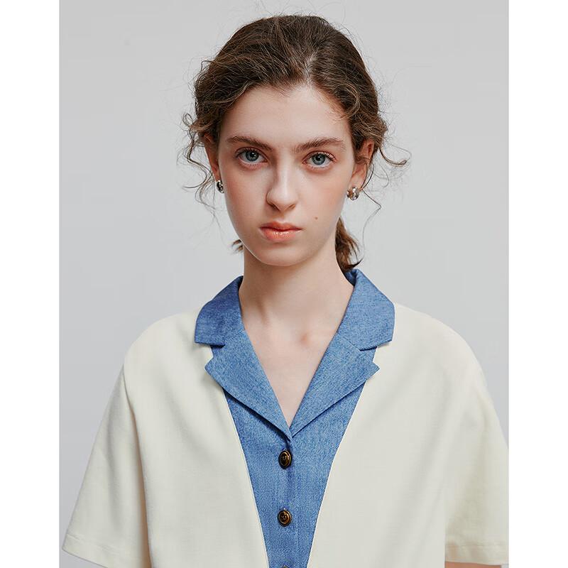Women's Color-block Polo T-shirt