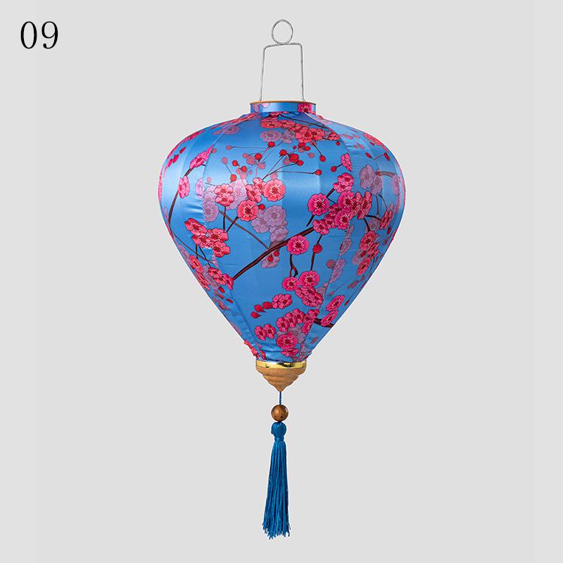 

12/14 Inch Chinese Style Traditional Lantern Satin Silk Palace Lantern Vietnam Mid Autumn Festival New Year Party Decor Lanterns 12 inch