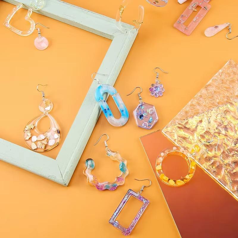 Unealtă DIY Matriță de Silicon pentru Cercei Pandantiv - Matriță pentru Făcut Bijuterii Handmade Compatibilă cu Rășină Epoxidică UV