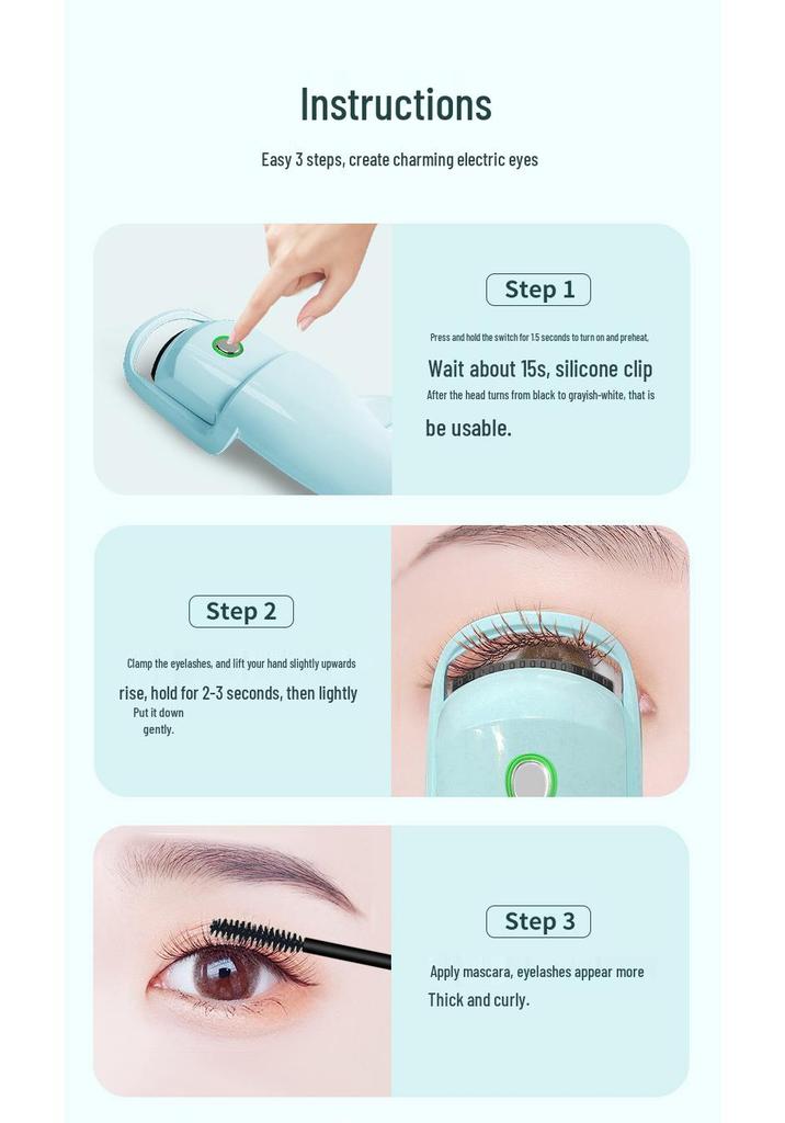 Rechargeable Heated Electric Eyelash Curler