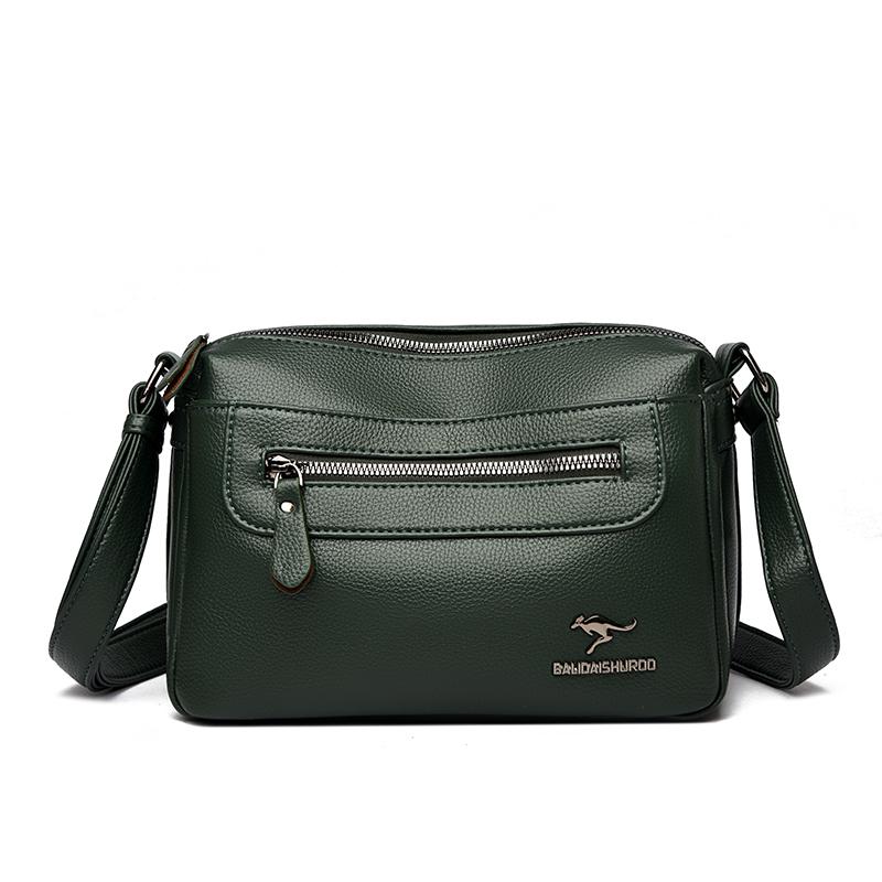 Fashionable Women's Leather Crossbody Bag, Elegant Shoulder Bag, Women's Large Capacity Crossbody Bag, Retro Shoulder Bag, Multi Pocket Shoulder Bag