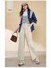 Tian Silk Wool High-Waist Wide-Leg Pants for Women - 2025 Spring/Autumn