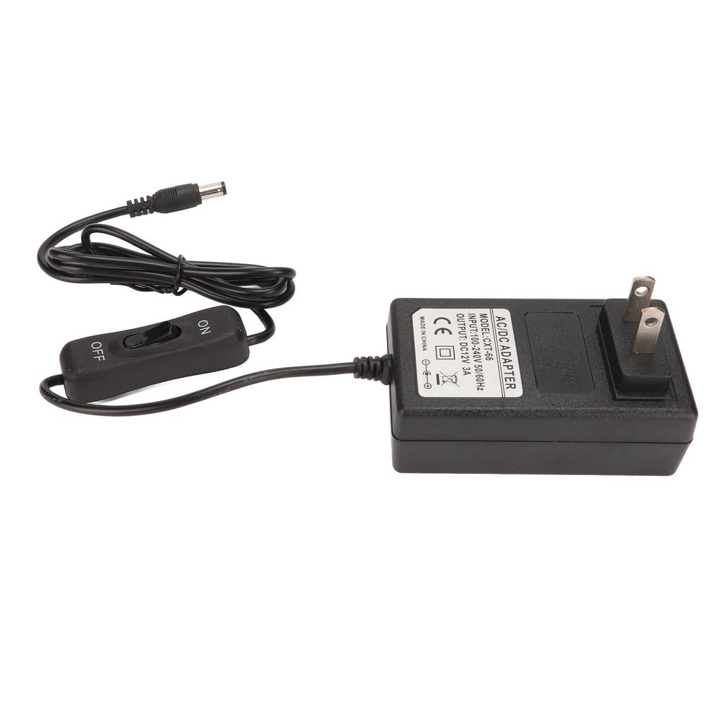 12V Power Adapter 20cm Needle Foam Cutter DC Power Supply Adapter Plug Equipment 100‑240V US Plug 12V 3A 36W
