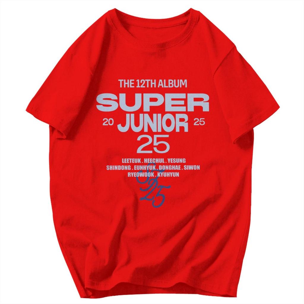 Men T Shirt 12TH ALBUM SuperJunior 25 Fans Gifts Cotton Y2K Graphic Crewneck Unisex Tops T Shirts