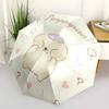 1pc Pompompurin Automatic Folding Umbrella: Portable 3-Fold Design with Iron Frame, Perfect for Outdoor Use, Festive Gifts, Travel, Daily Use, and Fan