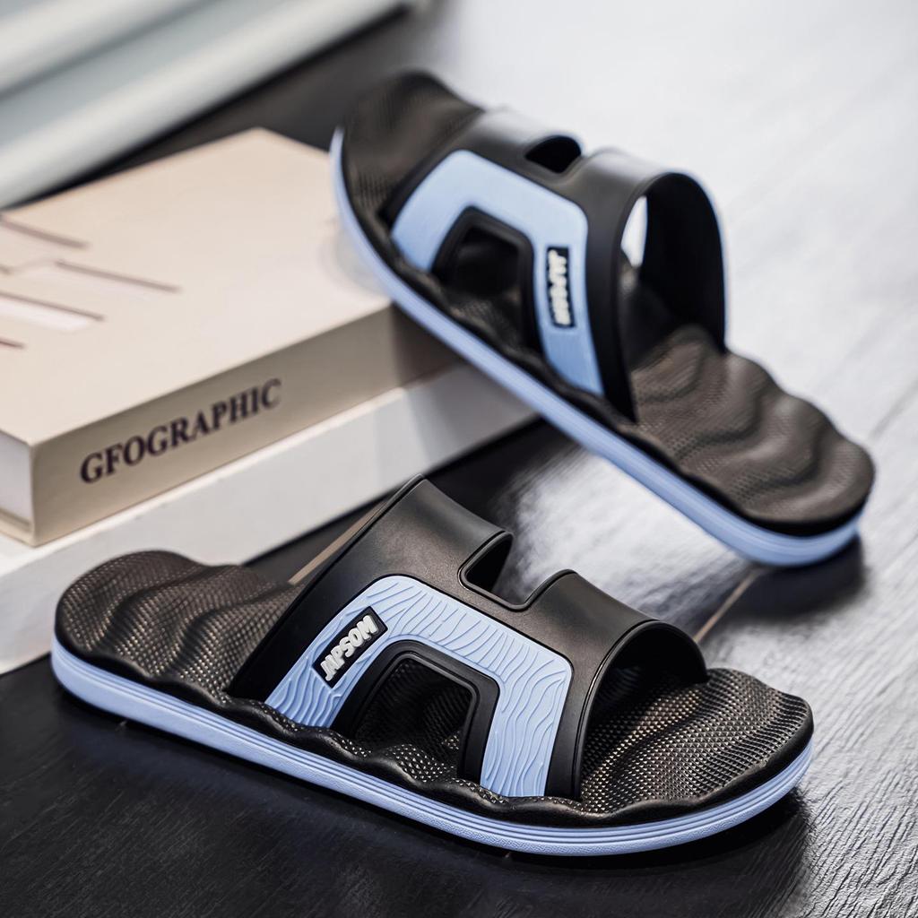 Men's Summer Non-Slip Massage Sandals - Large Size Outdoor Bath Flip Flops