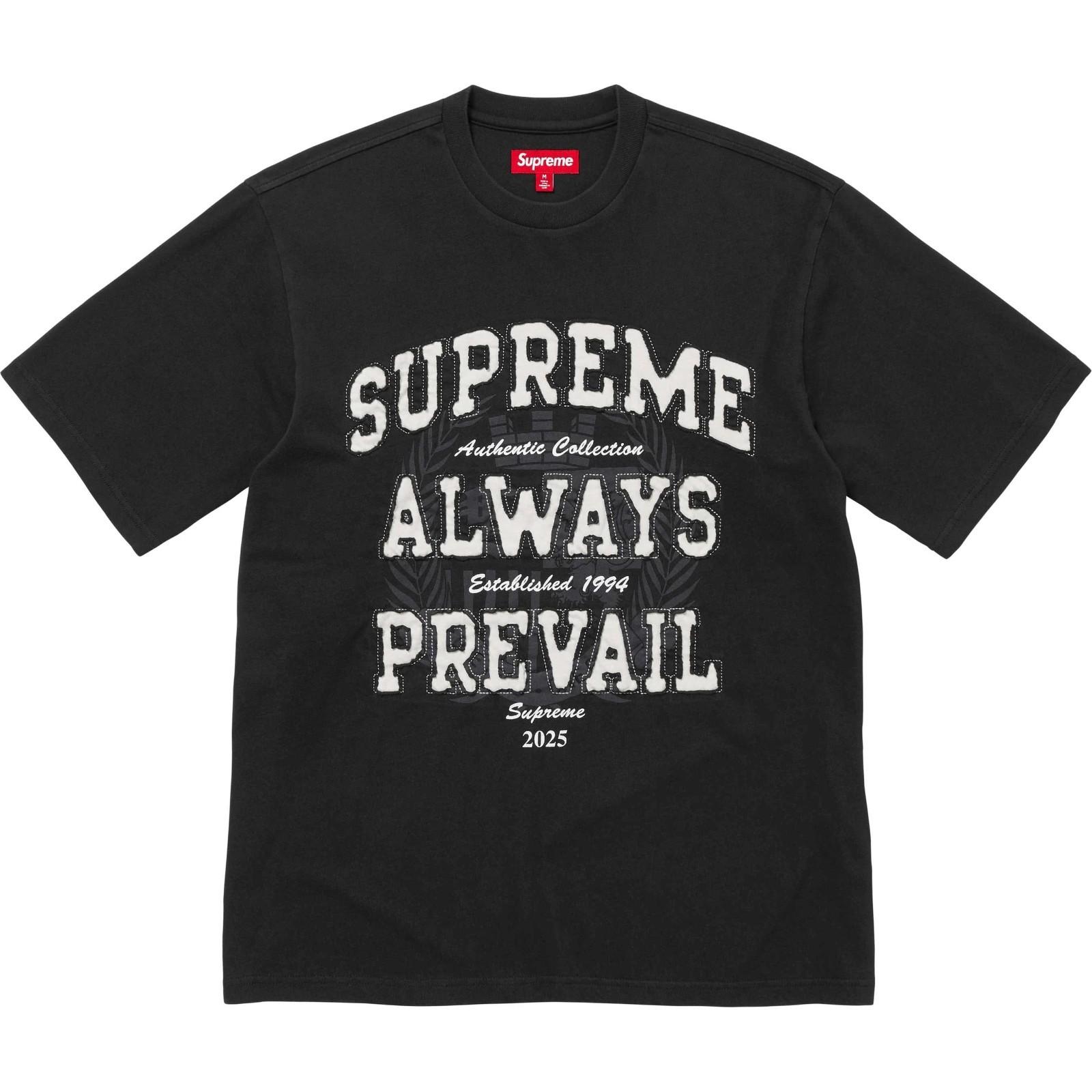 Supreme Всегда Побеждает Топ с коротким рукавом Черный L