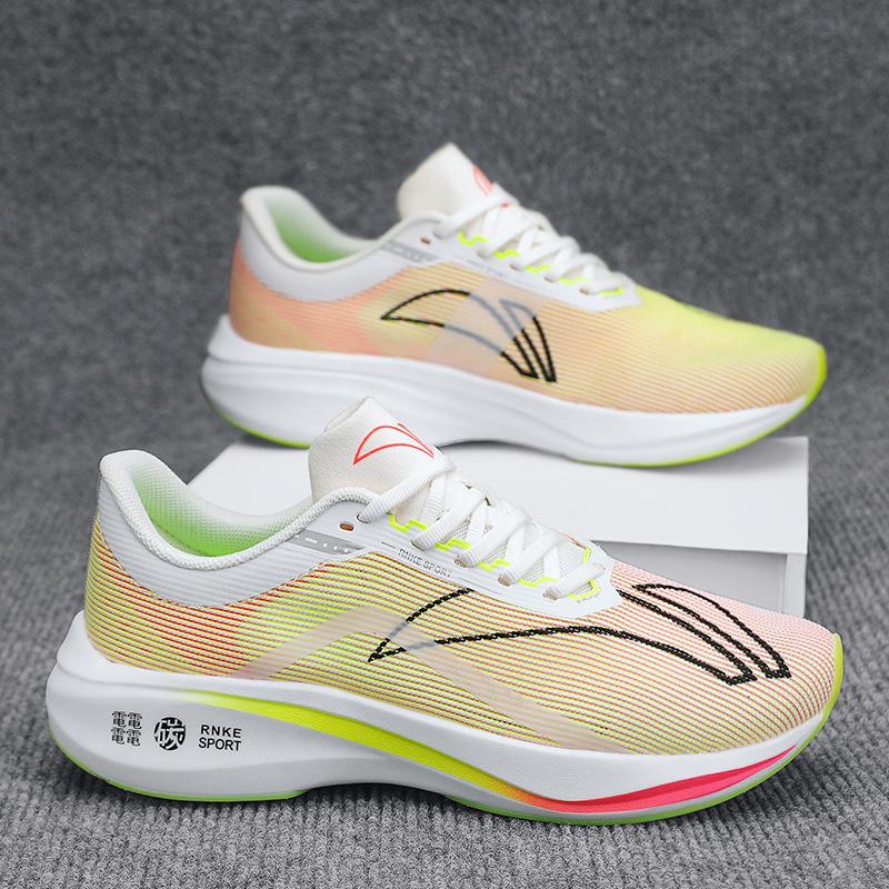 Sommer Laufschuhe für Herren Carbonplatte Stoßdämpfung Kleine Größe Sportschuhe Atmungsaktive Paar Freizeitschuhe Reise