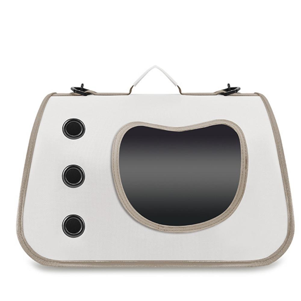 

Дихаюча сумка через плече для кота Портативна сумка для перенесення кошеняти Високоякісна дорожня сумка для домашніх тварин Для вулиці білий