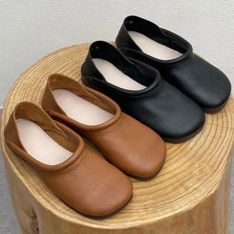 Fashion Flats Women Loafers Shoes Designer Leather Casual Shoes Autumn Soft Oxford Shoes 2024 New Trend Walking Cozy Chaussures Femme