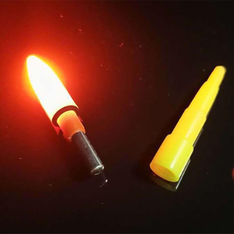 10Pcs Outdoor Fishing Rod Tip Glow Stick Plugs-in Night Fishing Led Glow Stick Luminously Stick Night Fishing Tool