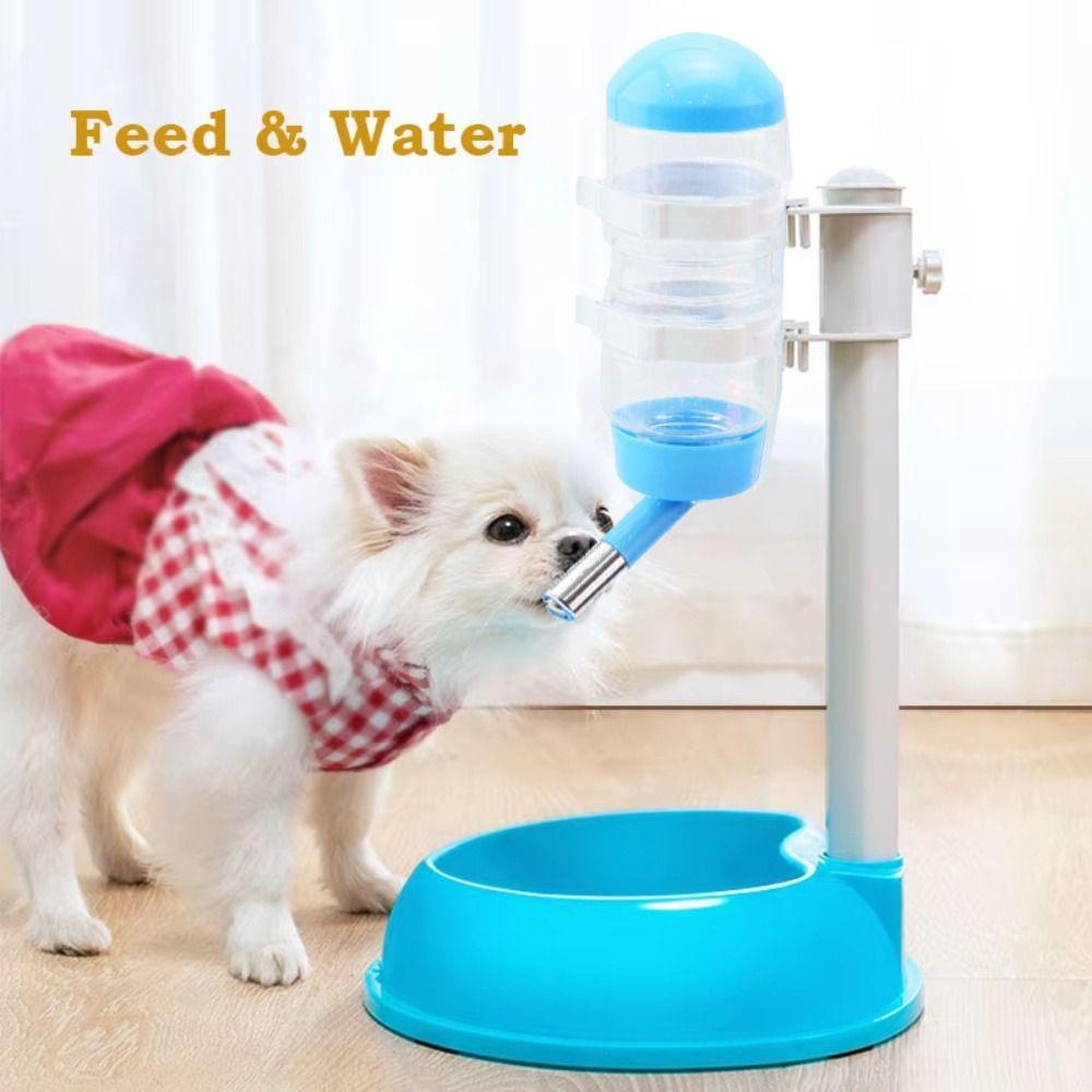Liftable Automatic Pet Drinker Adjustable Pet Drinking Bottle with Stand  Puppy Supplies