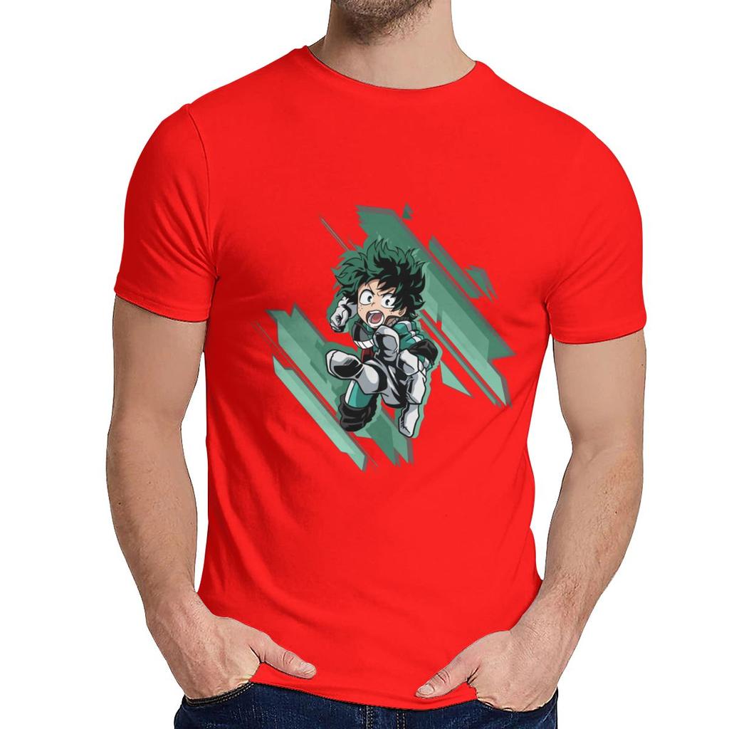 Arrival Hero Academia Midoriya Izuku Deku T Shirt Pure Cotton Graphic O Neck Cartoon Print
