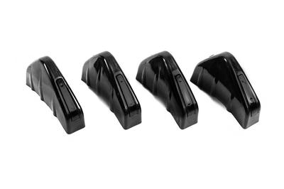 Universal Rear Diffuser Type D (4pcs, Black Gloss, ABS Plastic)
