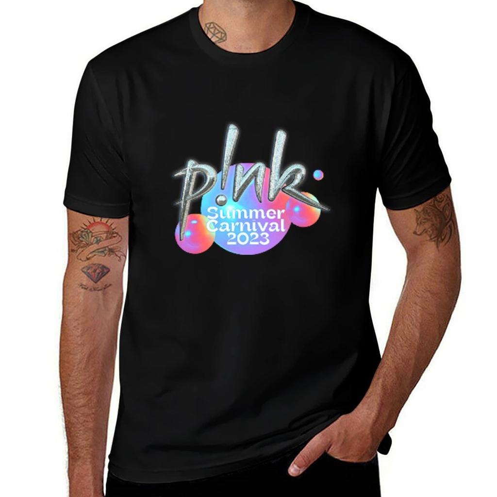 Pink 2023 Summer Tour Tshirt Plus Size Solid Color Tshirt