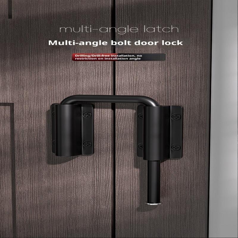 1Pcs Durable Aluminum Alloy Door Latch Lock 90/180 Degree Gate Latch Safety Anti-Theft Buckle Door Bolts Door Buckle Hardware