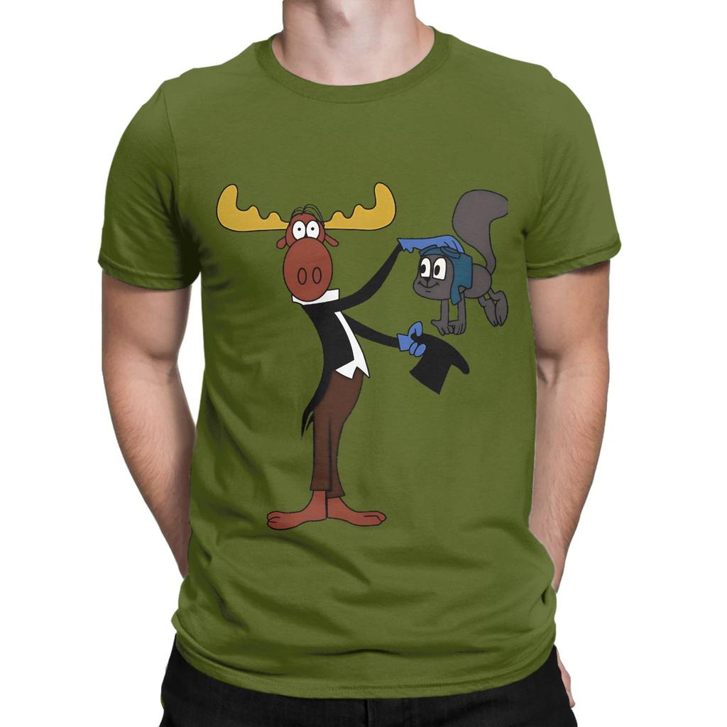 rRocky Bullwinkle Show Funny Graphic 100 Cotton TShirt The Adventures of rRocky and Bullwinkle Tees Tops For Unisex