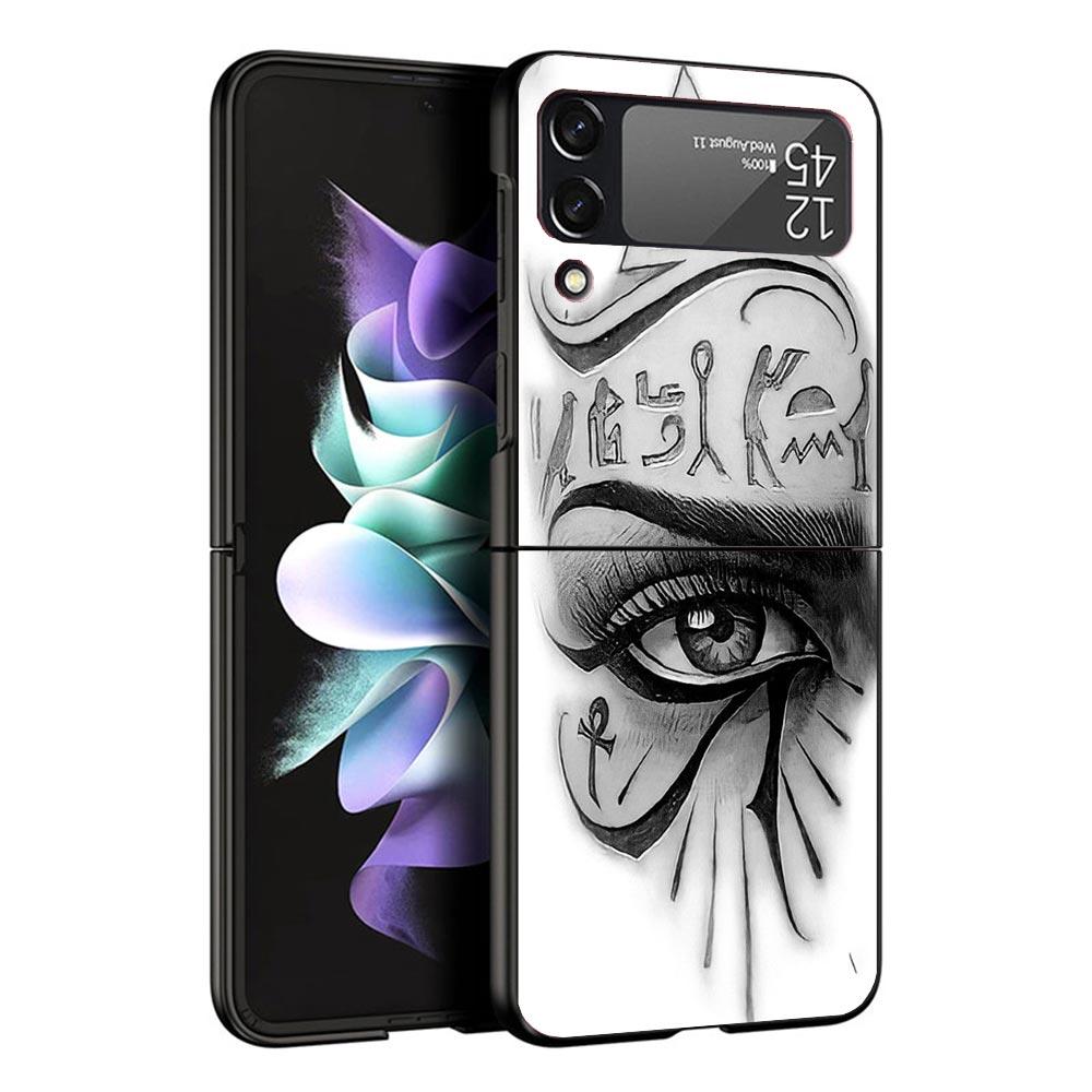 Sacred Eye of Horus Egypt Fresco Case For Samsung Galaxy Z Flip 7 6 5 4 3 z Flip7 Flip6 Flip5 Flip4 5G Phone Cover Flip3 Folding