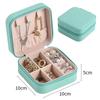 1Pcs Tragbare Schmuck Box Schmuck Organizer Display Reise Schmuck Fall Boxen Taste Leder Lagerung Zipper Jewelers WBL