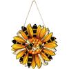 Bee Sunflower Wooden Door Sign Outdoor Wall Garden Front Door Indoor Hanging Welcome Doorplate