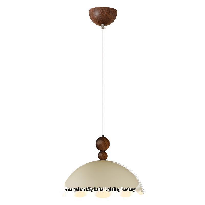 French Cream Retro Eggshell Pendant Light for Bedroom & Dining Room