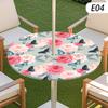 Round Table Cover Waterproof Oil-Proof Tablecloth Elastic Kitchen Dining Wedding Party Table Cover Outdoor Courtyard Home Decor