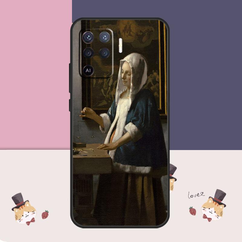 Johannes Vermeer Case For Oppo A38 A58 A78 A98 A54 A74 A94 A18 A57 A17 A77 A80 A60 A40 A96 A76 A16 A15 A5 Pro