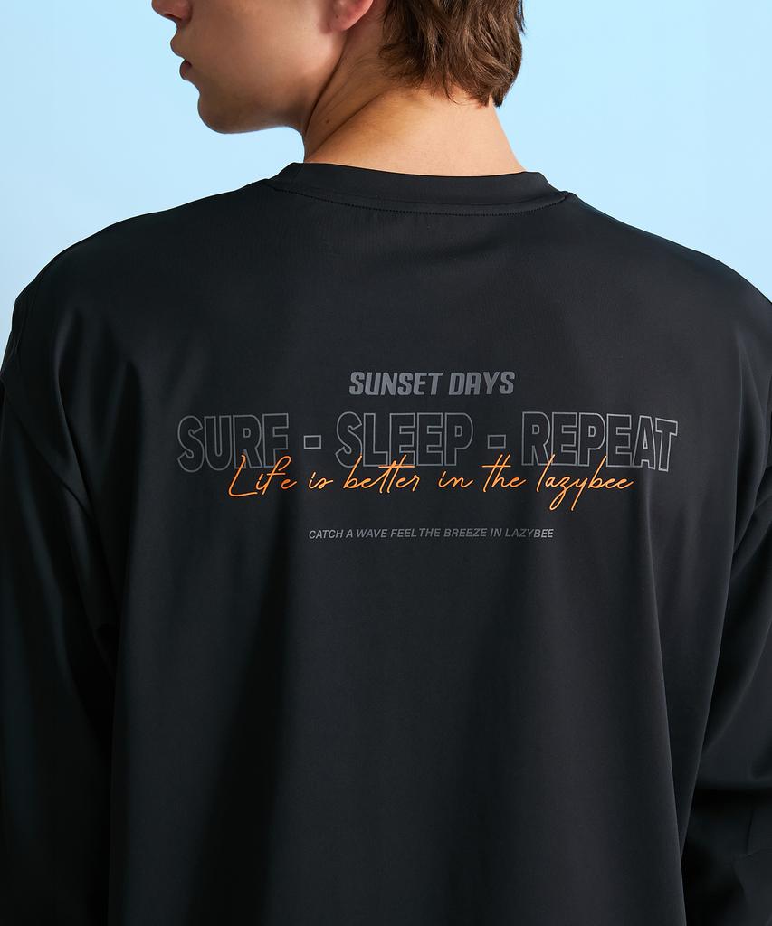 Leijibi Dry-Cooling Oversized Top Long Sleeve Rash Guard W Black 2