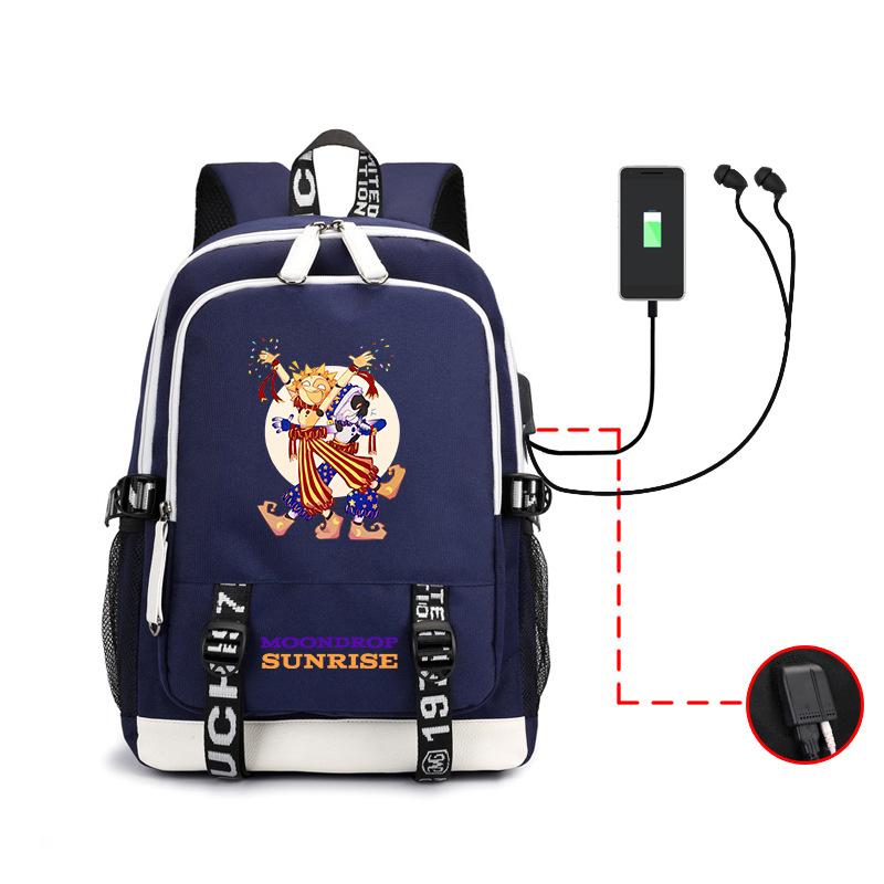 Sundrop Fnaf Peripheral Large Capacity Student School Bag Outdoor Backpack Usb Computer Bag