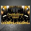 Glitter Graduates Background Celebrate Happy Graduation Banner  School Party Decor
