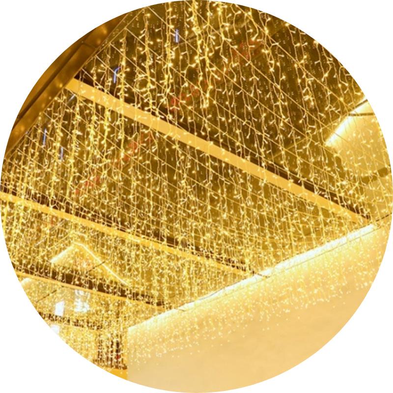 Waterproof LED Icicle Curtain Fairy Lights - Outdoor Decorative Flashing String for Christmas & Waterfall Effects