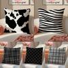 Black And White Minimalist Style Pillow Case Sofa Living Room Bedroom Headboard Backrest Cushion Square Cushion