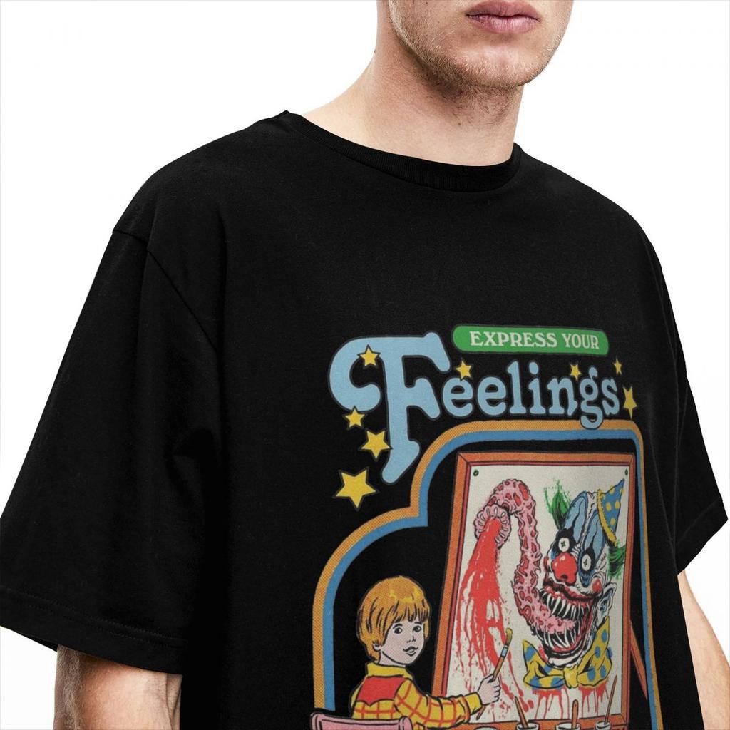 Men Women's Express Your Feelings Horror Art T Shirts Merchandise Creepy Artist Cotton T-shirt Clothing Awesome Tees New Arrival