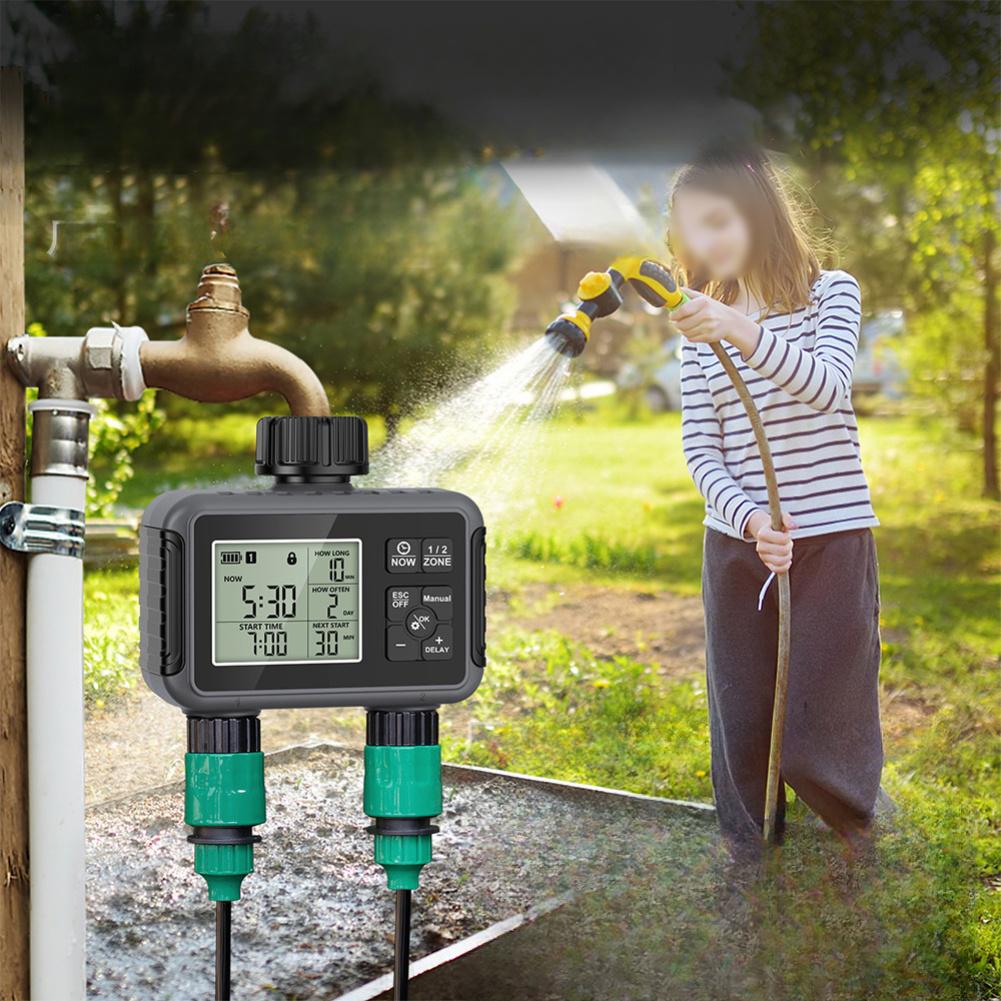 Automatic Sprinkler Garden Faucet Timer For Garden For Outdoor Irrigation IPX5 Waterproof Battery Compartment Seal