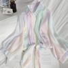 Chiffonhemd Schillerndes Button-up-Hemd Mittellanger dünner Mantel Damen Sonnenschutzhemden Damen Loses Hemd Koreanischer Trend Neue Produkte