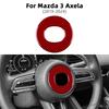 Carbon Fiber For Mazda 3 Axela 2019-2024 Steering Wheel Center Trim Anti Scratch Sport Interior Decor Modification Accessories