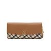 Daks Long Wallet Dd Logo Brown Check Dcwa2f421w2