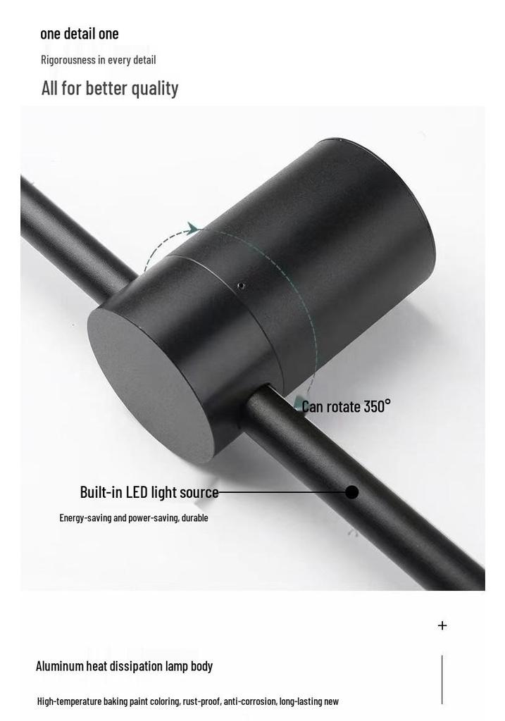 Nordic Rotatable Long Strip Wall Lamp - Modern Luxury for Living Room or Bedroom