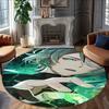 1pc Genshin Impact Alhaitham1 Print Round Carpet Chair Round Carpet Suitable for Bedroom Living Room Home Decorative Carpet