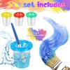 5/12 Pcs Spill Proof Paint Cups Painting Pen Wash Cup DIY Art Graffiti Paint Pen Wash Bucket with Brushes for Arts and Painting