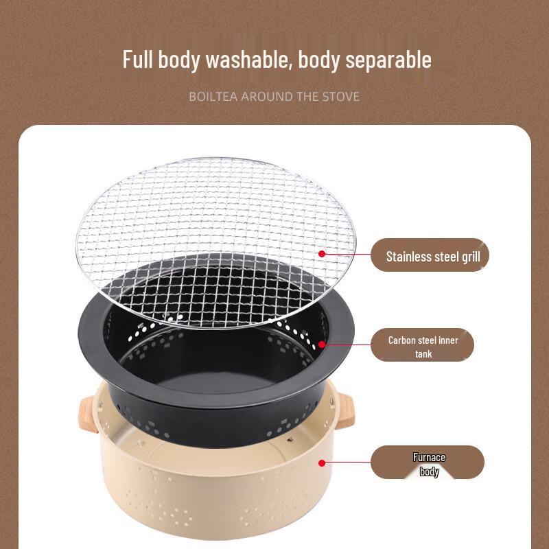 Portable Charcoal Grill and Tea Stove